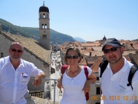 2010 06 06 Dubrovnik Altstadtmauer mit Silvia und Michael