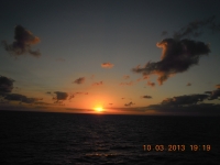 Herrlicher Sonnenuntergang von unserem Balkon aus gesehen
