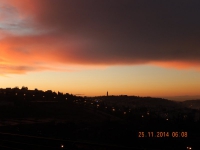 Sonnenaufgang in Jerusalem