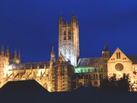 Kathedrale Canterbury bei Nacht