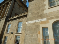 Unesco Stadt Bath Royal Crescent bei Tag