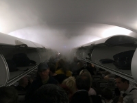 Landung in Abu Dhabi mit Rauch aus der Klimaanlage