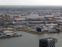 2016 08 20 Rotterdam Hafen von oben vom Euromast Turm