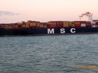 MSC Schiff aber ohne Kreuzfahrtgäste