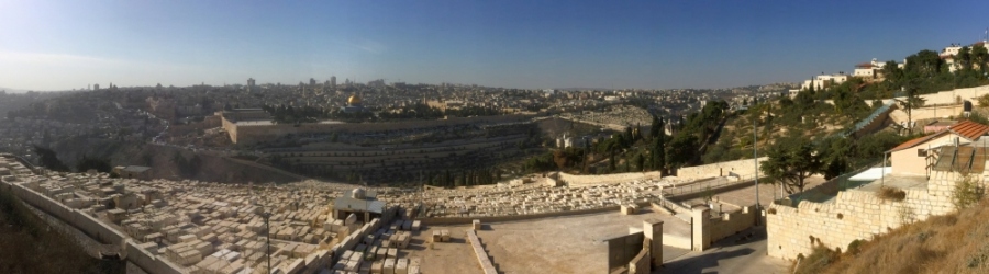 2016 11 21 Jerusalem Blick vom Ölberg auf die Altstadt und jüdischen Friedhof
