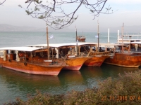 See Genezareth unsere Boote für die Bootsfahrt