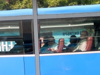 Spiegelfoto im Bus