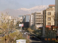 Blick auf die schneebedeckten Berge rund um Teheran