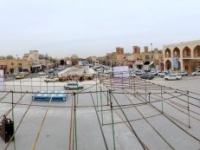 Yazd Platz Amir Chakmak von oben als Panorama