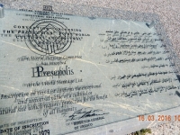 Ruinen von Persepolis Tafel