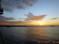 Wunderschöner Sonnenaufgang in Santo Domingo