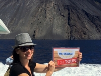 Insel Stromboli Julia mit aktiven Vulkan Reisewelt on Tour