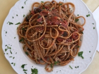Mittagessen Spaghetti Kalabresische Art