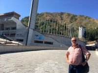 Almaty Medeo weltberühmtes Eisstadion aussen