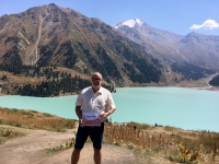 2017 09 01 Almaty Kasachstan Großer Alamatiner See Reisewelt on Tour