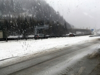 Beginn Schneesturm am Brenner um 09 Uhr
