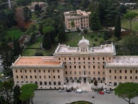 Vatikanische Gärten von oben gesehen