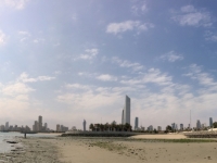 2017 02 17 Kuwait Towers im Panorama mit Eric