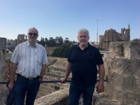 2018 02 28 Famagusta Stadtmauer mit Nikolauskirche mit Heli