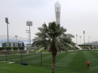 2018 04 09 Doha Aspire Zone FCB Trainingsgelände erfolgreiche Rasenentnahme