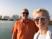 2018 04 08 Doha Corniche mit Blick auf die Skyline