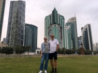2018 04 08 Doha vor der Skyline