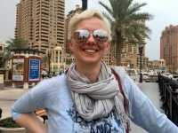 2018 04 08 Doha The Pearl in der Sonnenbrille