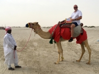 2018 04 09 Doha Wüstensafari Kamelreiten Reisewelt on Tour
