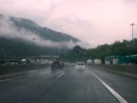 Regen bei der Grenze nach Italien