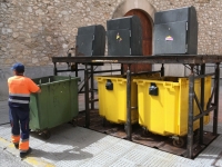 2018 07 13 Ibiza sehr moderne Müllabfuhr