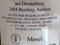 Bernkasteler alte Badstube Riesling Auslese 2004