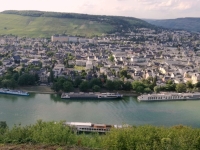 Blick von der Burgruine Landshut auf Bernkastel Kues