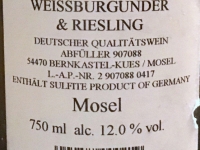 Weissburgunder und Riesling 2016
