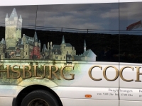 Werbung für die Reichsburg auf unseren Kleinbussen
