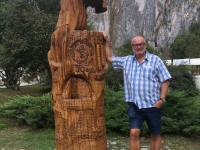 2018 08 31 Aggtelek Baradla Höhle Unesco Logo im Baum