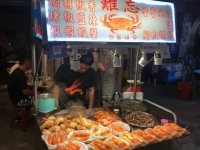 2018 09 23 Taipei Shilin Nachtmarkt Krabbenstand