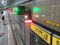 Einfahrt der U_Bahn im gesperrten Bereich