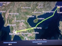 Landung in Bangkok nach 3 Std 35 Min