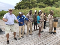 2018 10 25 Okawango Delta Empfang im Mopiri Camp