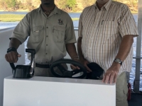 2018 10 28 Chobe Nationalpark Bootsfahrt mit Bootsführer und Guide Jimmy
