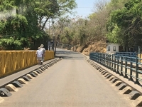2018 10 30 Fahrt über die Livingstone Brücke nach Sambia