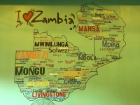 Schöne Landkarte von Sambia