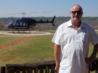 2018 10 30 Victoria Falls unser Hubschrauber für den Rundflug