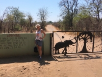 2018 10 31 Livingstone Maramba Lodge Hinweis auf Wildtiere