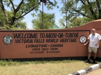 2018 10 31 Livingstone Unesco Tafel für Victoria Falls in Sambia