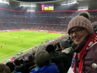 Jutta bei ihrem 1 Spiel in der Allianz Arena