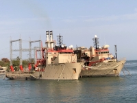 2019 02 15 Banjul Hafen Stromerzeugung mit Öl  gesponsert von Katar