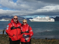 2019 03 10 Grytviken Blick auf Schiff