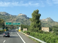Autobahnausfahrt Giardini Naxos nach knapp einer Stunde Fahrzeit