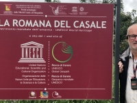 2019 05 27 Piazza Armerina Italien Römische Villa von Casale Tafel